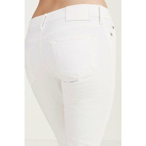 True Religion Women's Cora Straight Leg Stretch Jeans in Optic White
